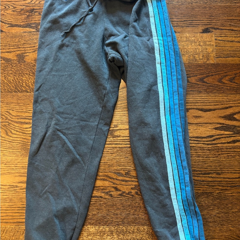 Aviator Nation navy and Blue  stripes sweatPants - Picture 6 of 6